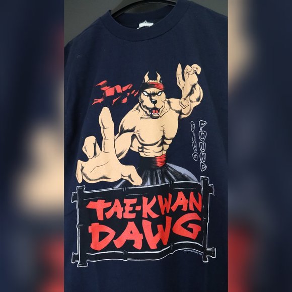 Vintage 90s Tae Kwan Dawg graphic tee - Picture 3 of 4